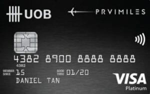 uob priv miles travel credit card
