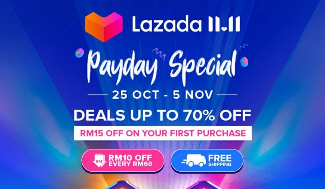 lazada 11.11 bank voucher code up to 70% OFF on Payday Special from 25 Oct - Freebeis4u