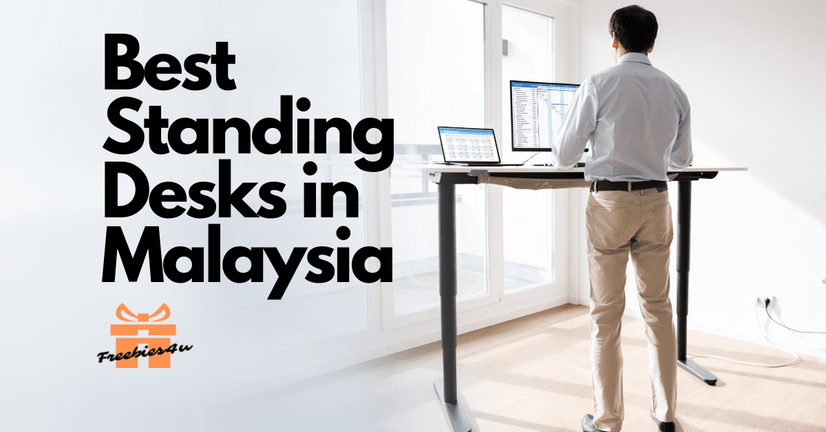 Top 10 Best Standing Desks in Malaysia - A man working with standing desk by freebies4u Malaysia
