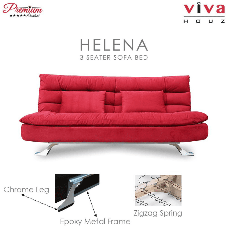 Viva Houz Helena Sofa Bed 3 Seaters Premium Quality Made in Malaysia