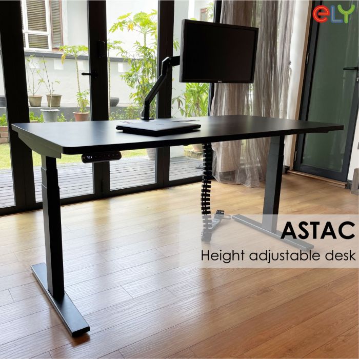ELY Malaysia - ASTAC Height Adjustable Standing Desk | Black