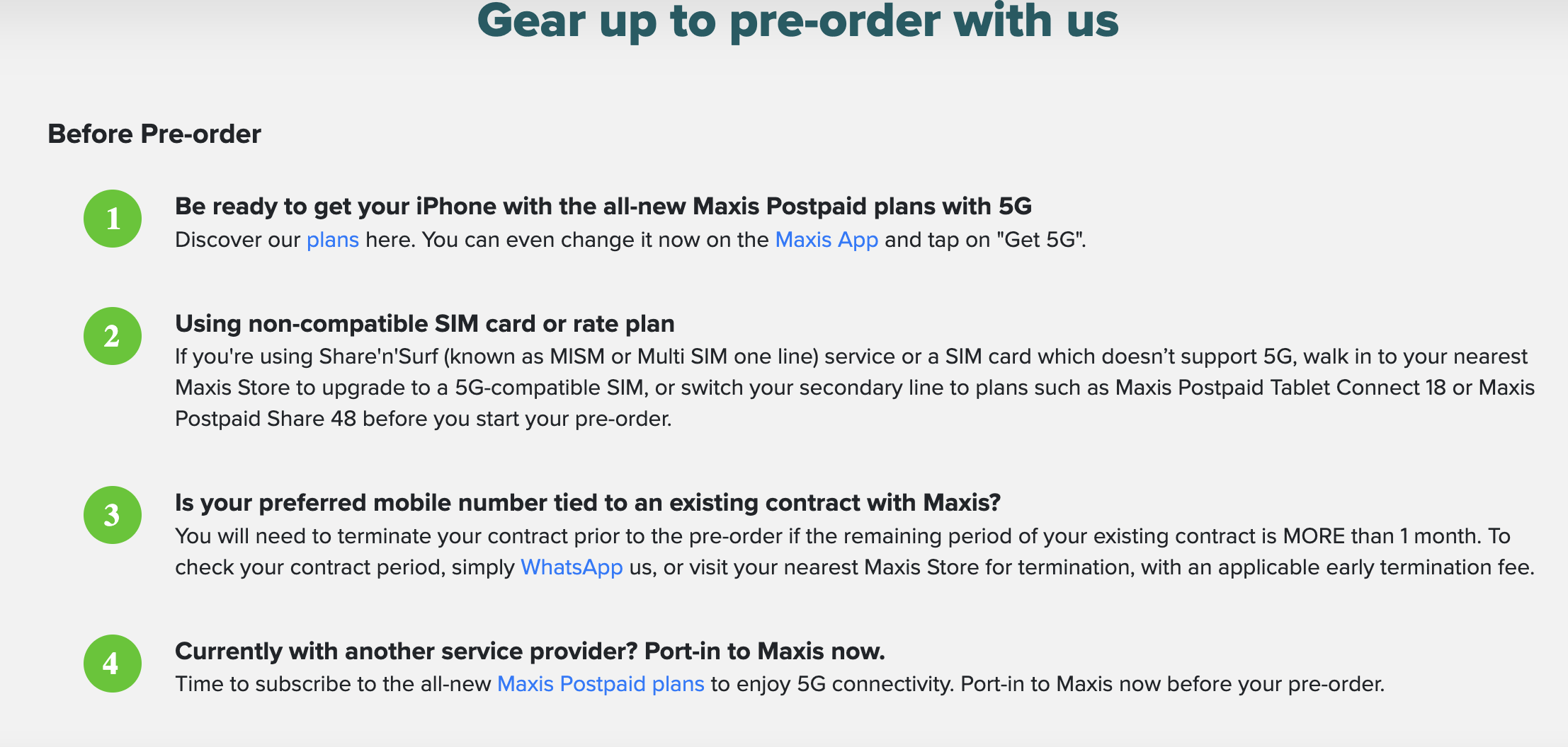 Maxis Iphone 15 series preorder malaysia procedure